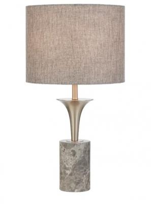 RENARA GREY MARBLE NICKEL TABLE LAMP